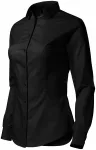 Damen Baumwollbluse mit langen Ärmeln, schwarz