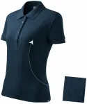 Damen einfaches Poloshirt, dunkelblau