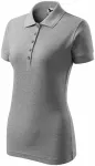 Damen elegantes Poloshirt, dunkelgrauer Marmor