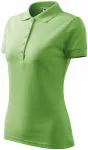 Damen elegantes Poloshirt, erbsengrün