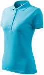 Damen elegantes Poloshirt, türkis