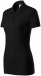 Damen eng anliegendes Poloshirt, schwarz