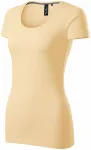 Damen T-Shirt mit Ziernähten, vanille