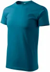 Das einfache T-Shirt der Männer, petrol blue