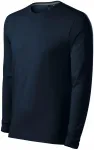 Eng anliegendes Herren T-Shirt mit langen Ärmeln, dunkelblau