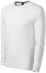 Eng anliegendes Herren T-Shirt mit langen Ärmeln, weiß