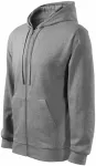Herren Sweatshirt mit Kapuze, dunkelgrauer Marmor