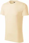 Herren-T-Shirt aus strukturierter Bio-Baumwolle, mandel