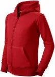 Kinder Sweatshirt mit Kapuze, rot