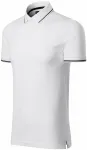 Kontrastiertes Poloshirt für Herren, weiß