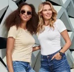 Camiseta de mujer, algodón orgánico texturizado Camiseta de mujer, algodón orgánico texturizado