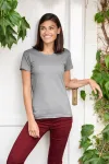 Camiseta de mujer, algodón orgánico texturizado Camiseta de mujer, algodón orgánico texturizado