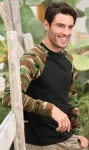 Camouflage T-Shirt mit langen Ärmeln