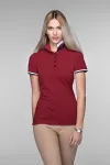 Dames poloshirt met kraag omhoog