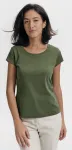 Dames slim fit T-shirt met ronde halslijn Dames slim fit T-shirt met ronde halslijn