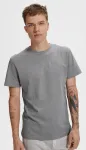 Herr-T-shirt, texturerad ekologisk bomull