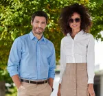 Herrenhemd mit langen Ärmeln | Damen Baumwollbluse mit langen Ärmeln