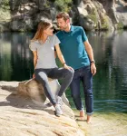 Kontrastiertes Poloshirt für Herren | Damen Poloshirt mit kurzen Ärmeln