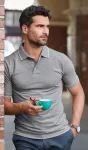 Kontrastpikétröja för män