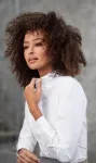 Moteriška medvilninė palaidinė ilgomis rankovėmis