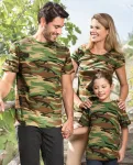 T-shirt dam med mycket korta ärmar | Kamouflage T-shirt | Barnens kamouflage-T-shirt