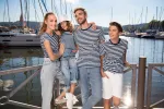 T-shirt façon marine | T-shirt bleu marine pour femme | T-shirt marine enfant