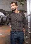 Tricou bărbătesc contrastant cu mâneci lungi